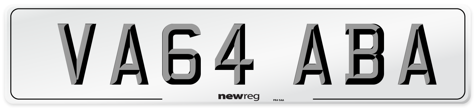 VA64 ABA Number Plate from New Reg